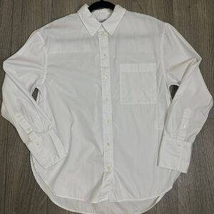 Madewell White Button Up Shirt Chic Minimalist Workwear Women’s Size M